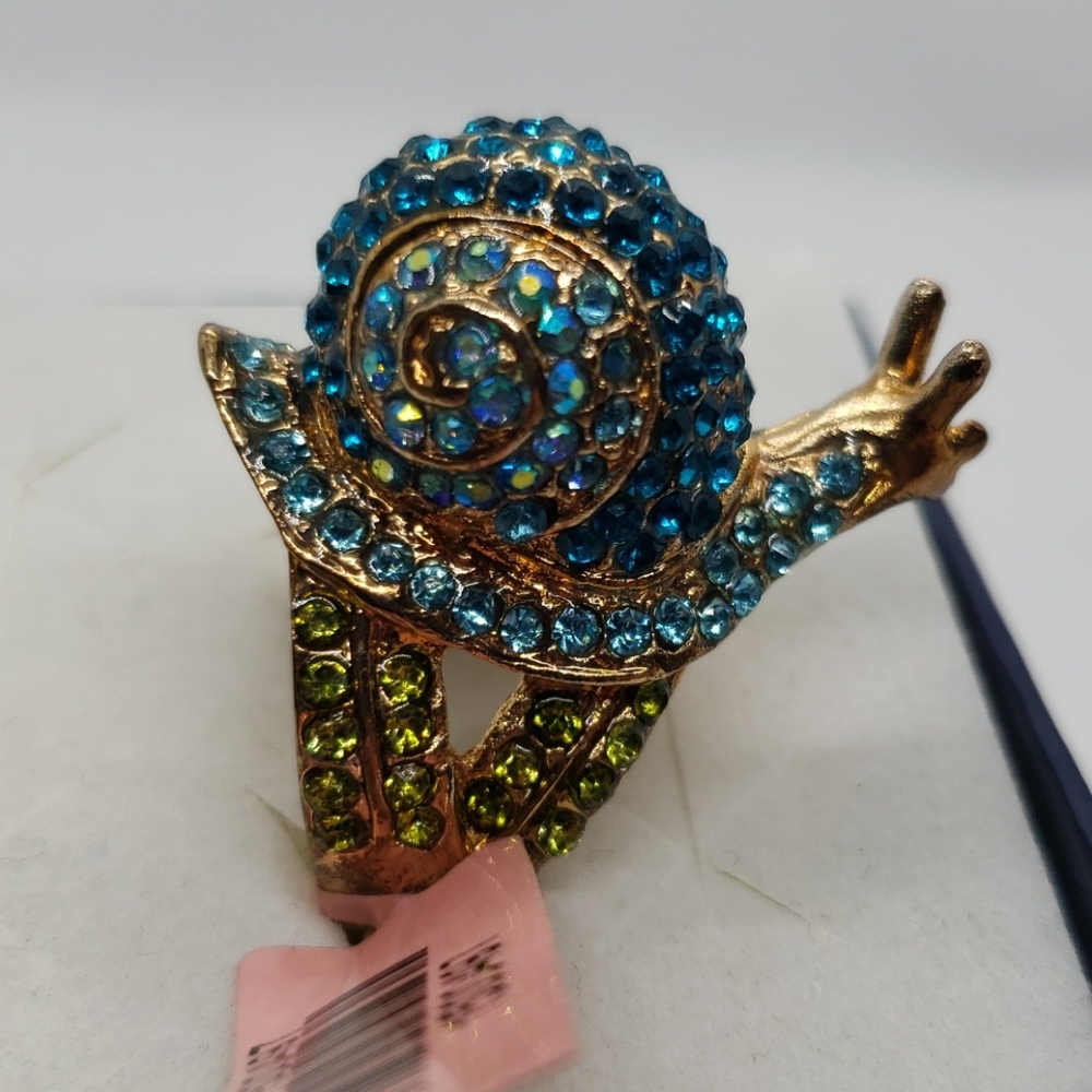 Austrian Crystal Snail Ring size 7